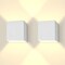 Luxrite Luxrite Square LED Up and Down Wall Sconces, 5CCT 2700K-5000K, 15W, 1000LM, IP65, ETL - White 2-Pack LR40310-2PK - alternate 1